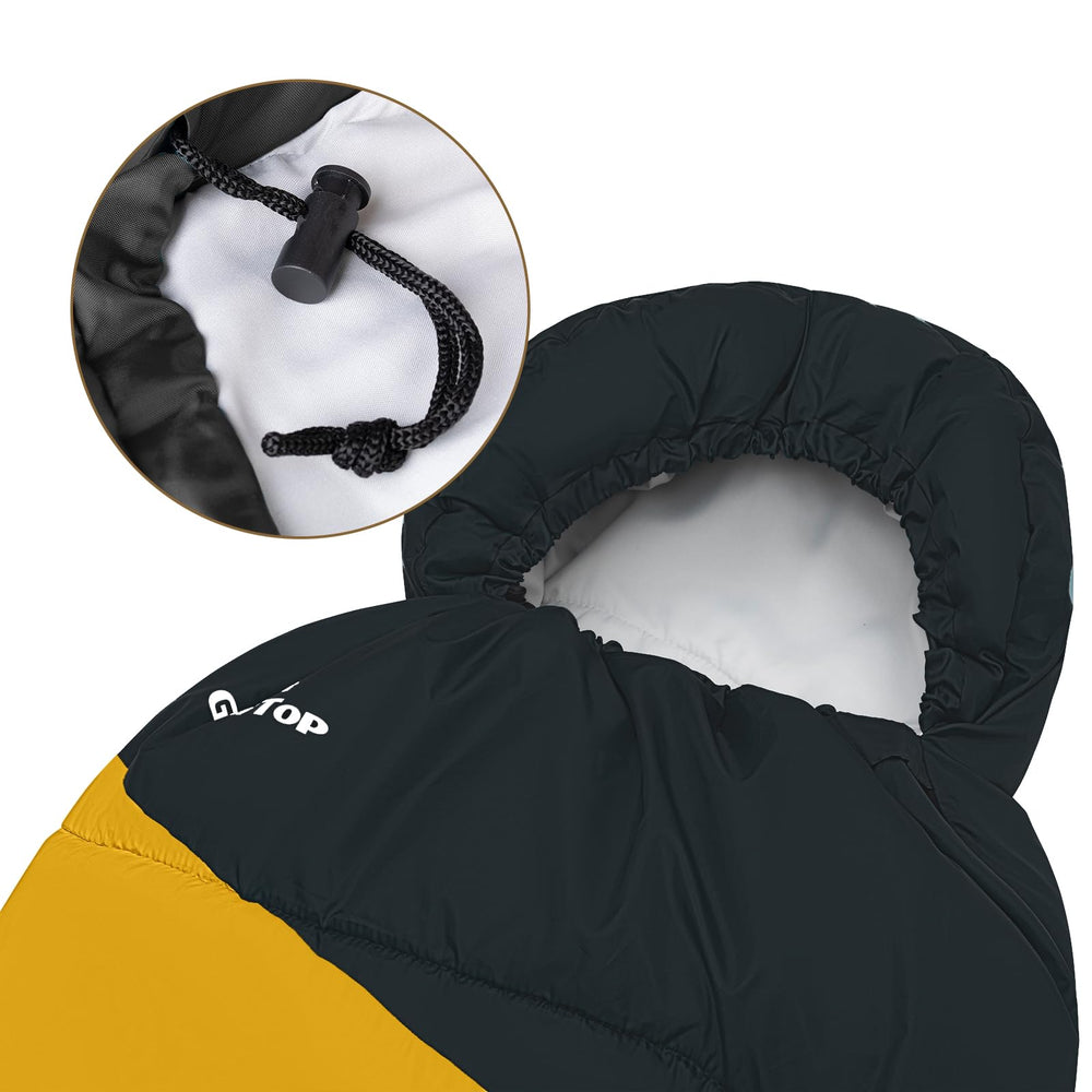 Geertop sleeping bag warm soft fabric provides cozy interior feel