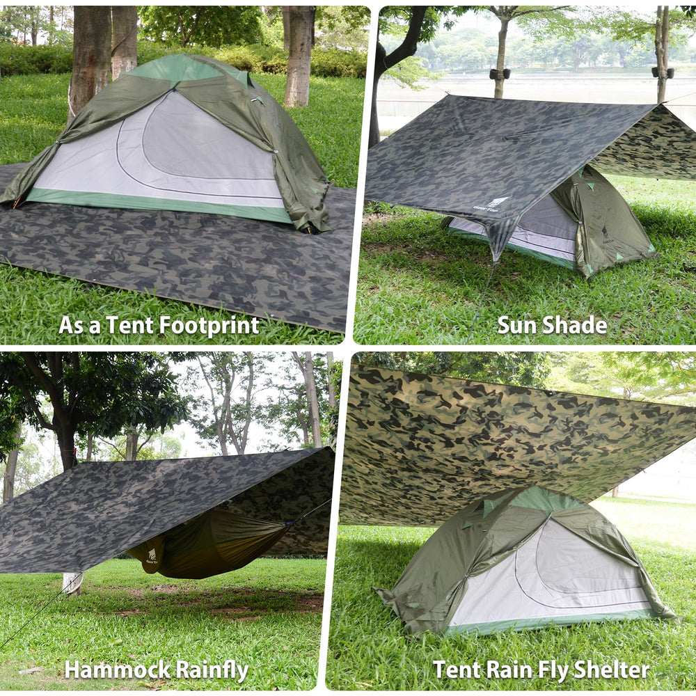 Geertop tarp used on a beach showing wide openness and ventilation