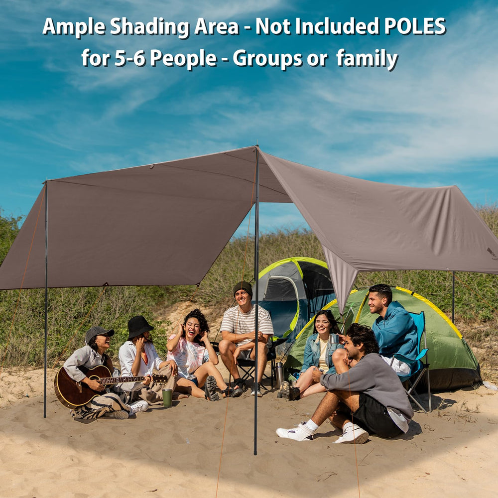 GEERTOP tarp packed-carrying-bag emphasizes compact, waterproof storage and transport.