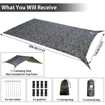 Geertop tarp with reflective ropes demonstrates quick, secure night setup