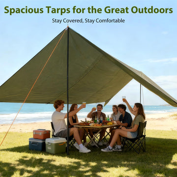 GEERTOP tarp versatile for campsites, beaches, forests, mountains and parks
