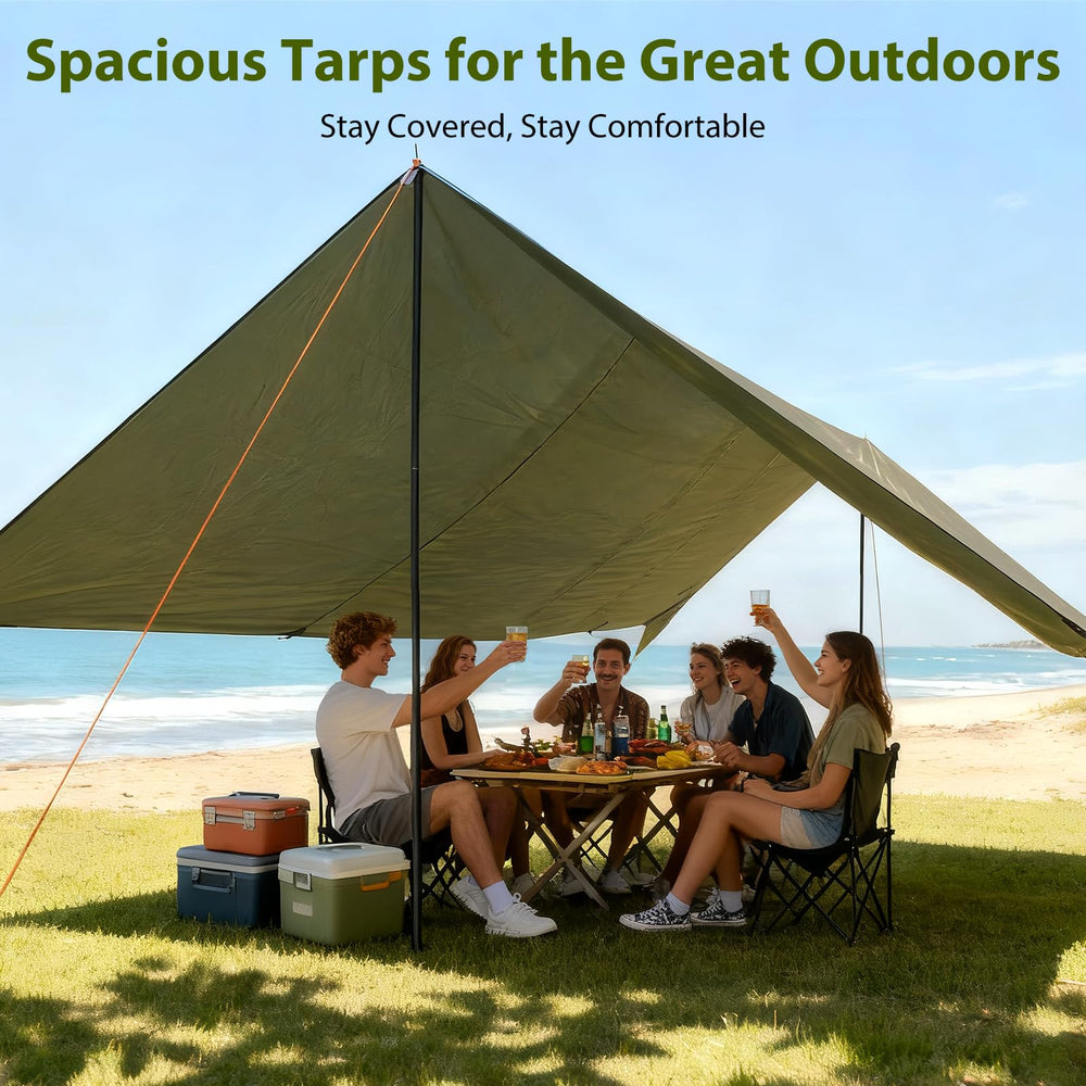 GEERTOP tarp versatile for campsites, beaches, forests, mountains and parks