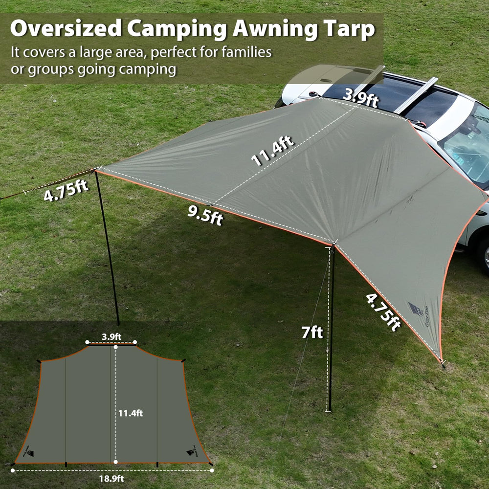 GEERTOP telescoping poles adjust height for stable support on varied terrains.