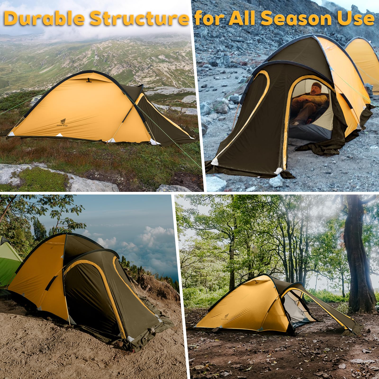 GEERTOP lightweight design with carry bag eases car camping and hiking trips.