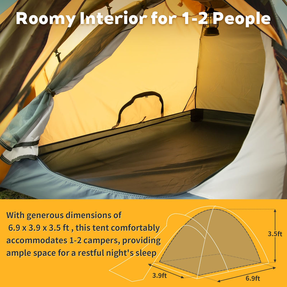 GEERTOP tent floor PU5000mm shields against moisture on rugged ground.