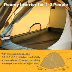 GEERTOP tent floor PU5000mm shields against moisture on rugged ground.