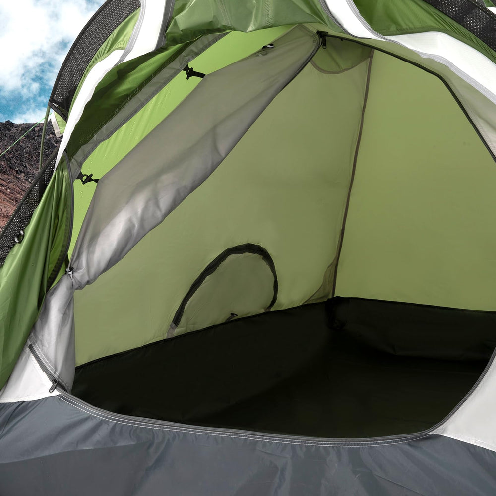 Geertop tent weighs 6.17 lbs with compact packed size for backpacking.