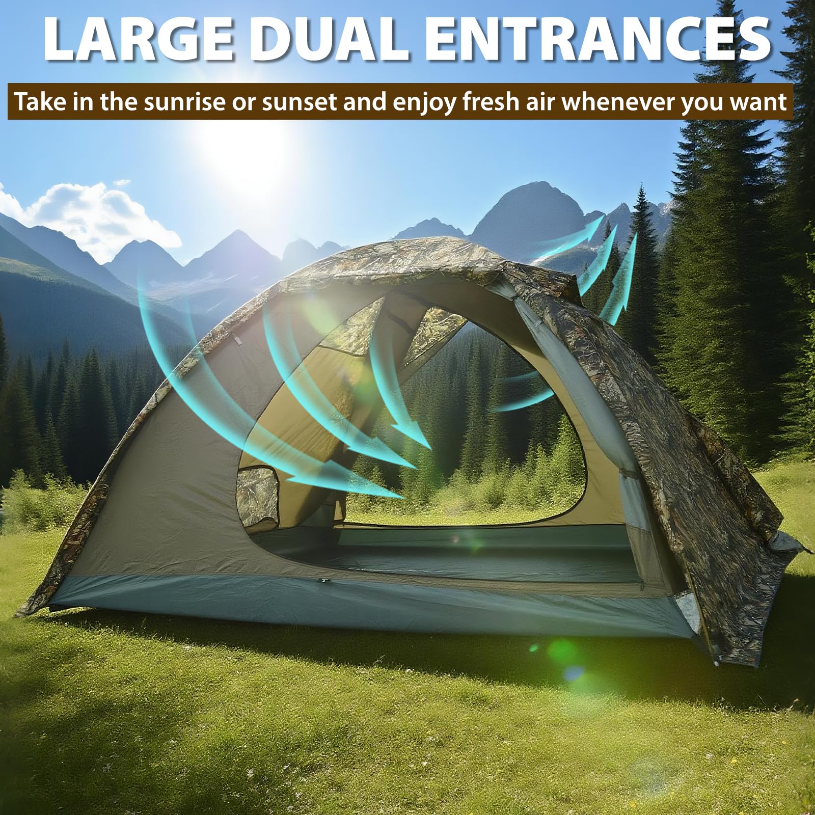 GEERTOP lightweight 9.5 lb tent supports backpacking and car camping