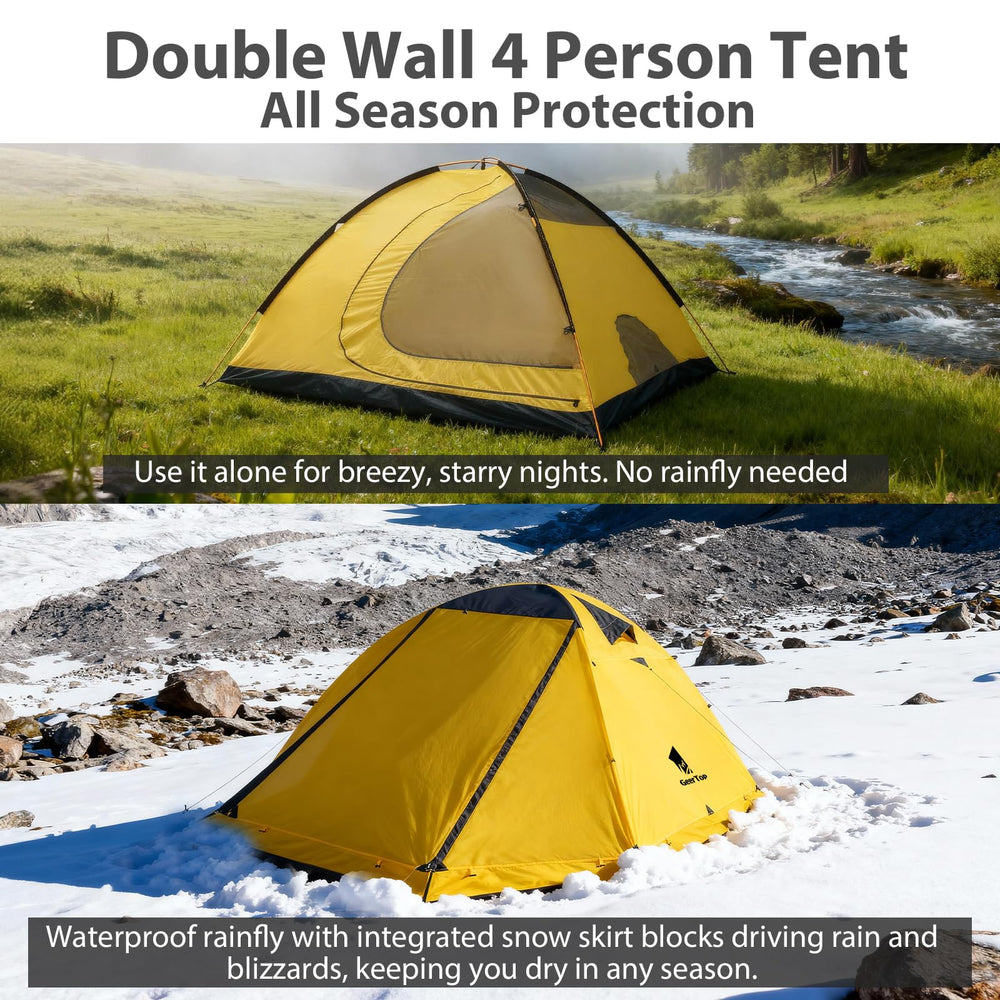 Geertop tent with two entrances and ventilation for better airflow