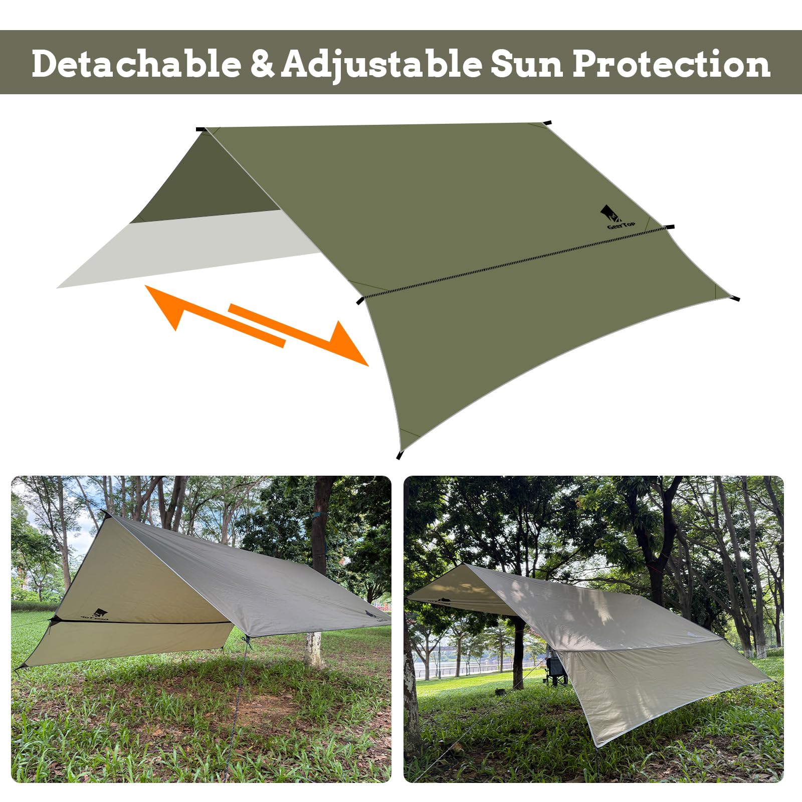 GEERTOP tarp compact packing for easy backpacking trips