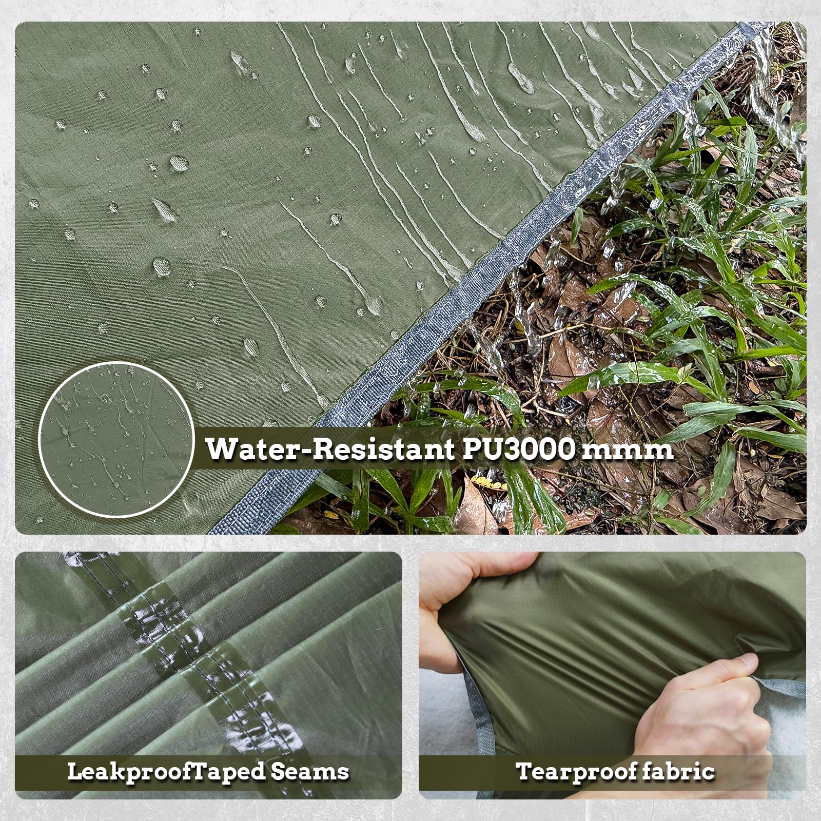 GEERTOP tarp 210T fabric with waterproof coating in rain