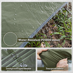 GEERTOP tarp 210T fabric with waterproof coating in rain