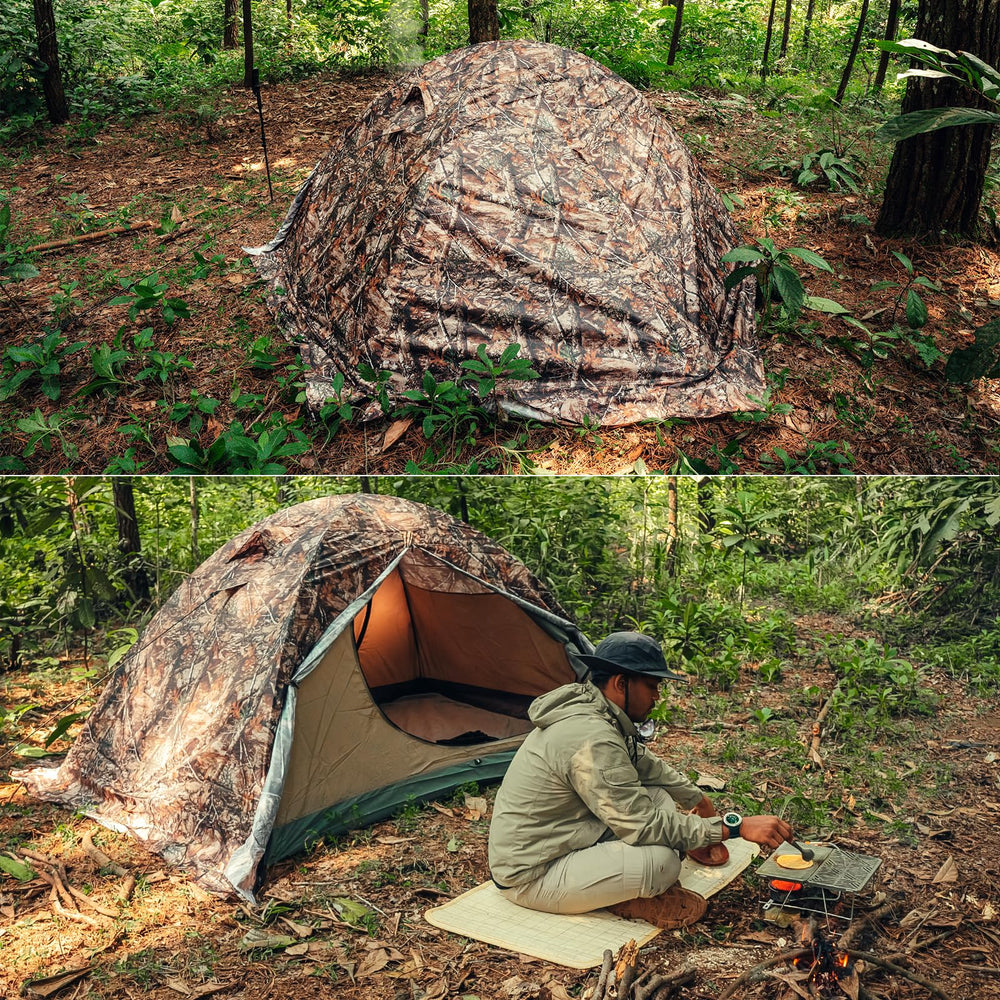 GEERTOP ultralight-pack-size-tent packs compactly for backpacking trips.