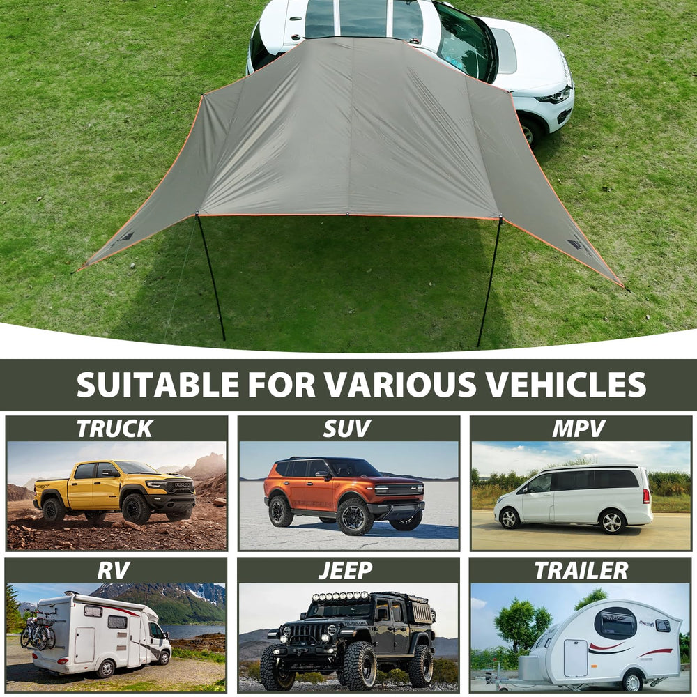 GEERTOP versatile awning suitable for camping, beaches, road trips, and events.