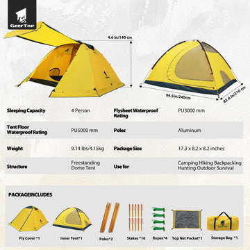 Geertop waterproof floor 210D PU 5000 mm keeps gear dry