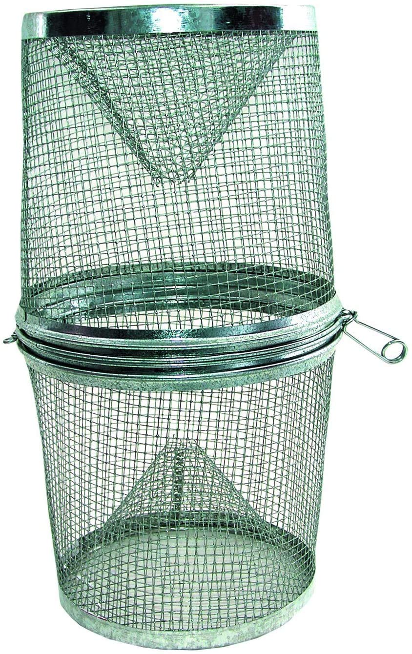 Gees-Feets G-40 Minnow Trap, galvanized steel, semi-collapsible, 16.5" L x 7.5" D, Made in the U.S.A