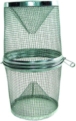Gees-Feets G-40 Minnow Trap, galvanized steel, semi-collapsible, 16.5" L x 7.5" D, Made in the U.S.A