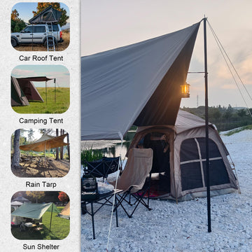 GEEWAY tarp poles with tote bag for easy carrying and storage