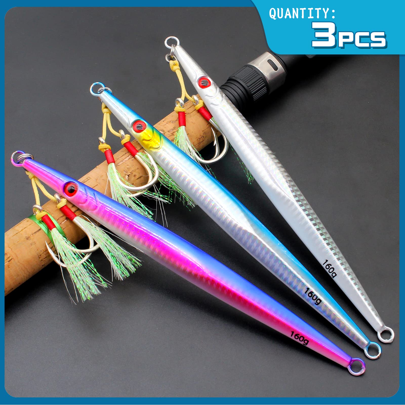 BKK double hooks with welded rings on a jig
