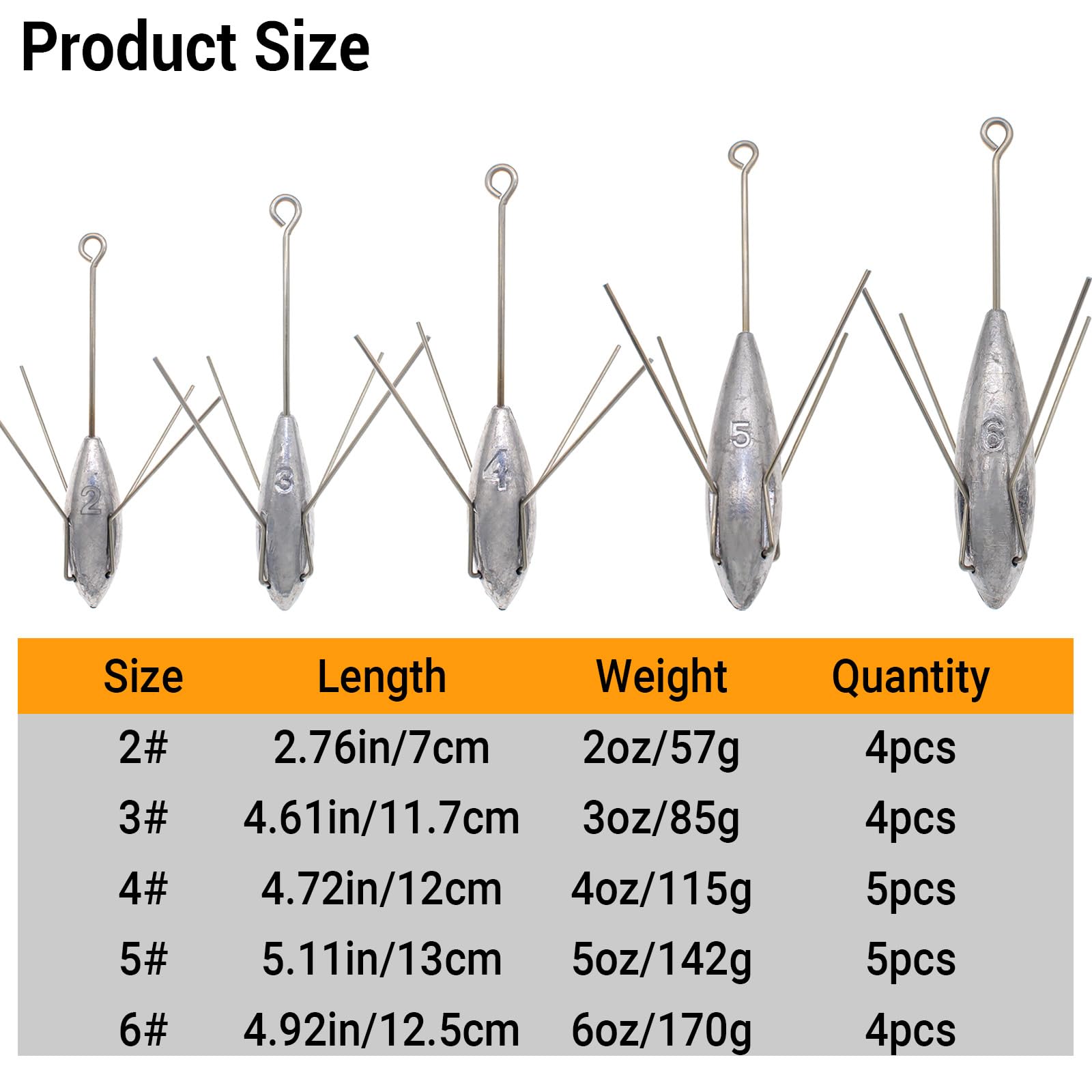 Close-up of Gefischtter Sputnik Sinker 2oz 4pcs
