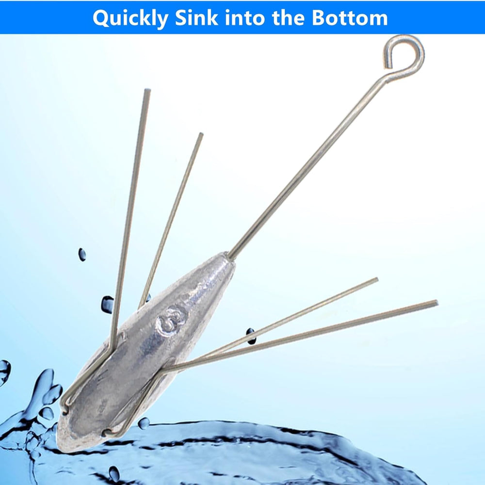 Saltwater-ready lead sinkers with spider design