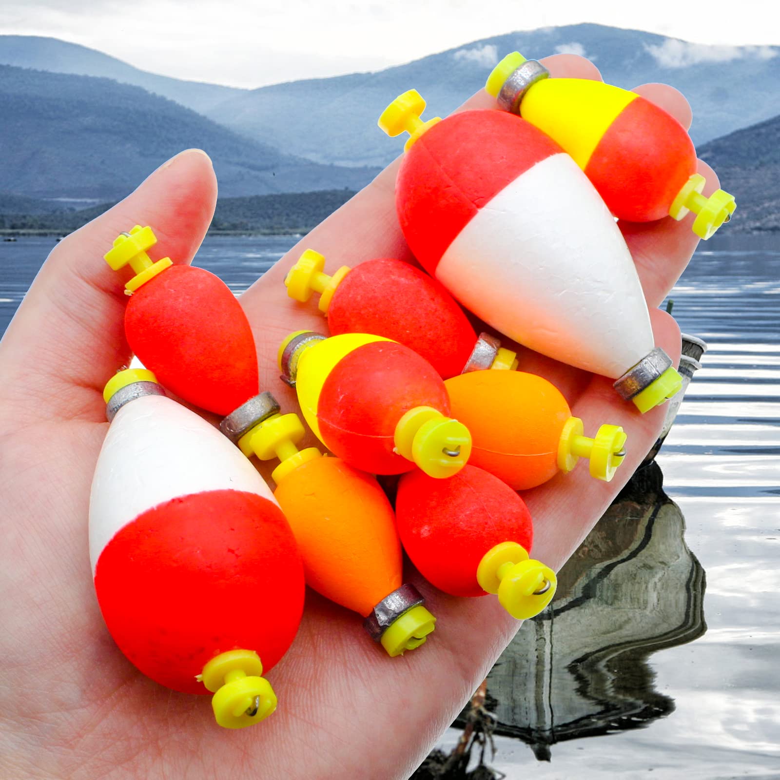 Durable EVA foam and plastic construction of bobbers