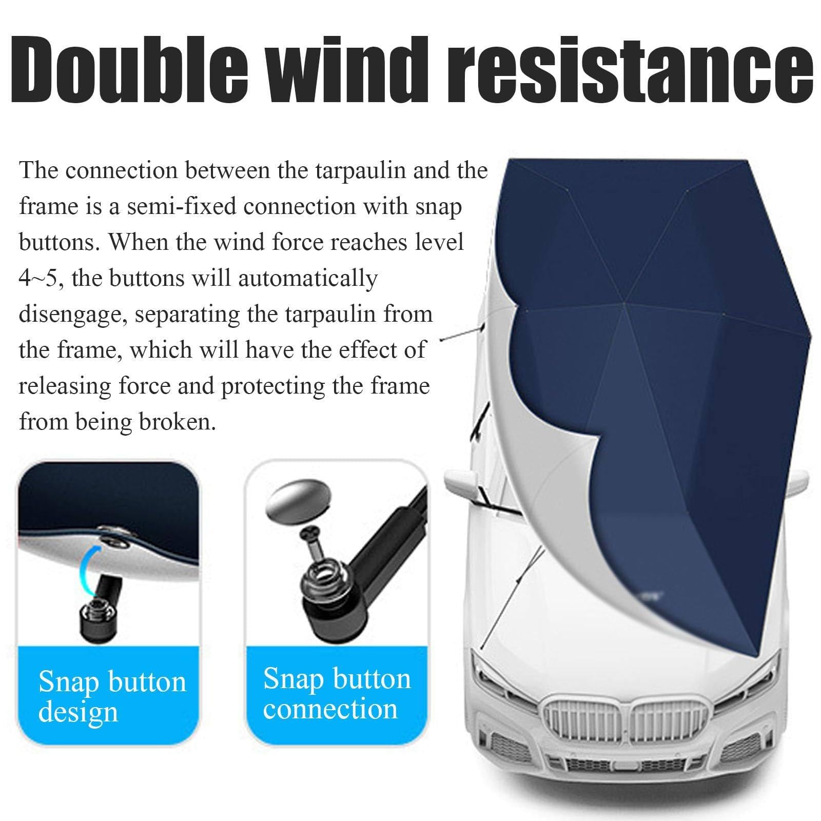 GEHPYYDS windproof design with adjustable ropes stabilizes the structure.
