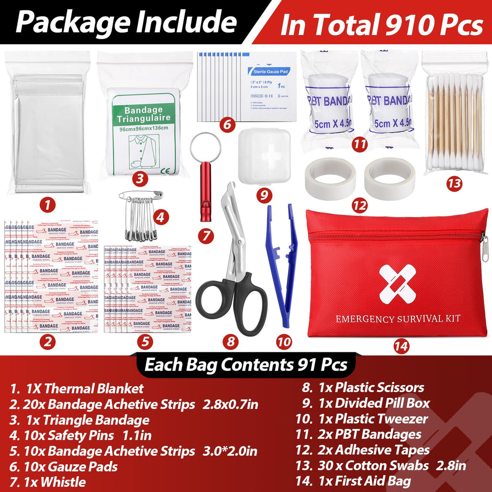 Geiserailie mini-travel first aid kit open contents highlights 91-item selection for ready care.