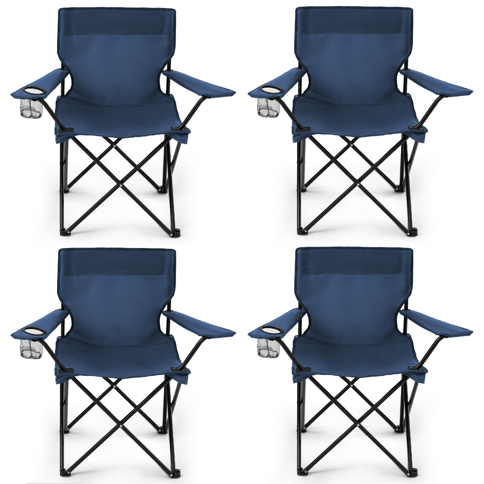 Geisoun four-pack camping chairs bundle ready for outdoor gatherings