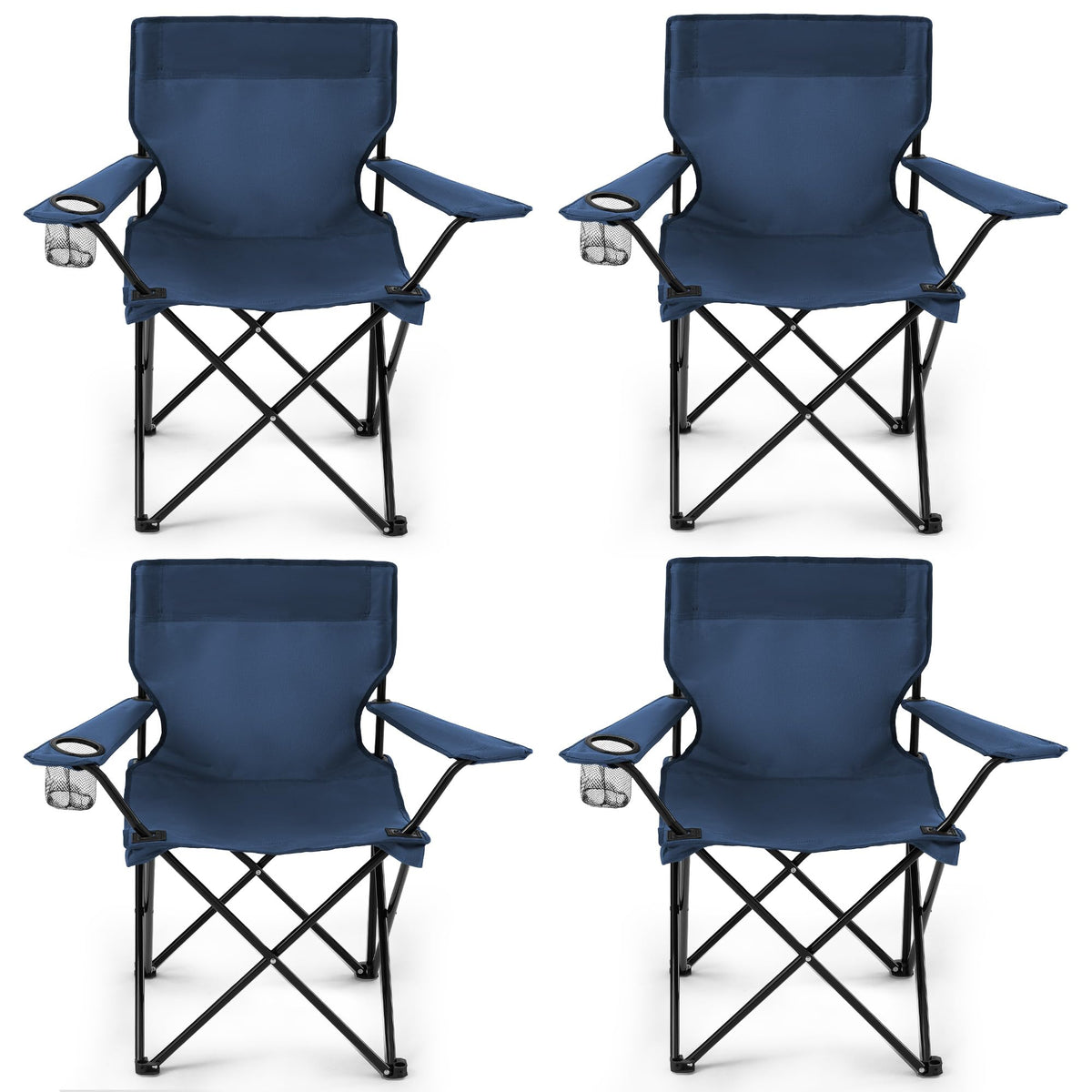 Geisoun four-pack camping chairs bundle ready for outdoor gatherings