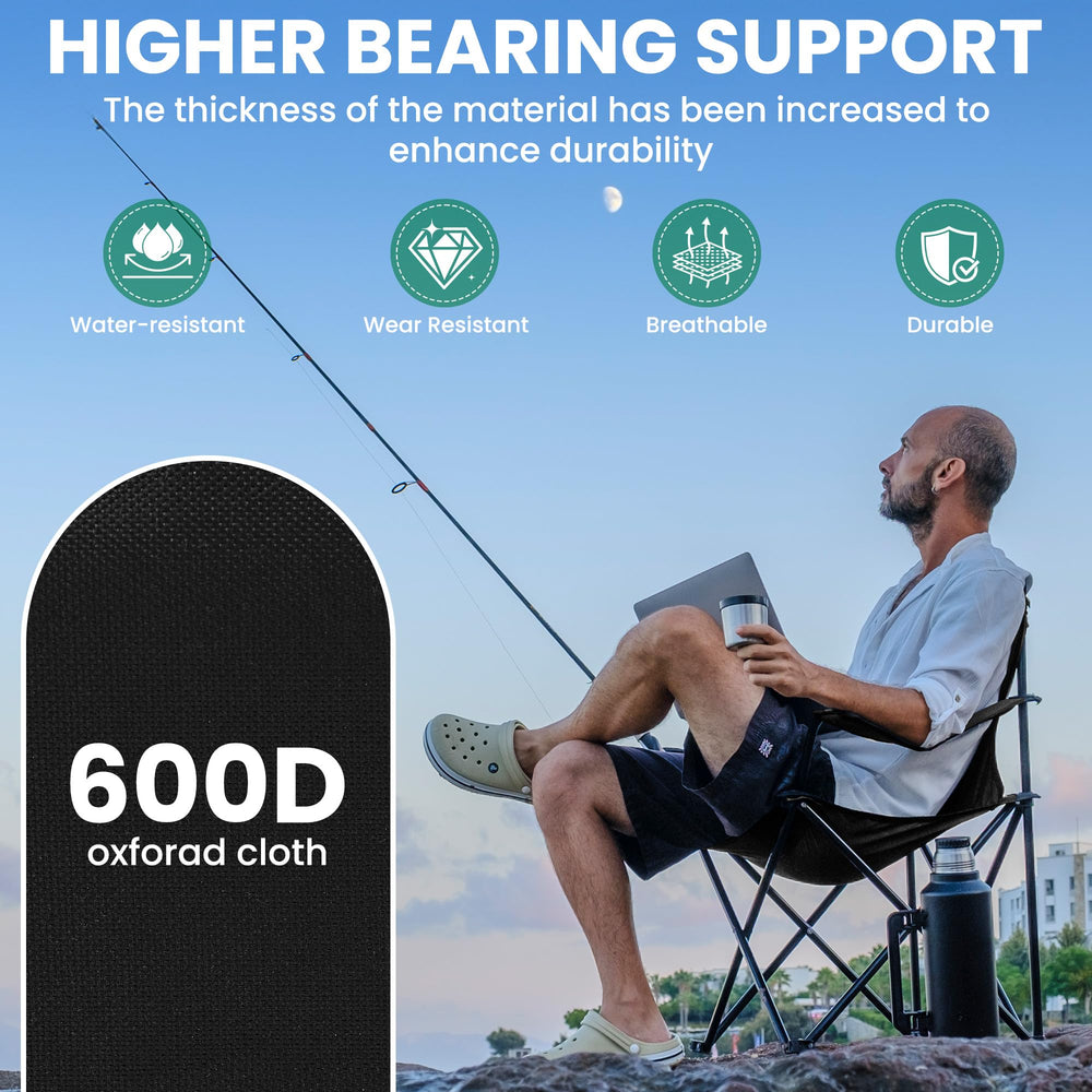 Geisoun adult-size dimensions showing ample seating space and back support.