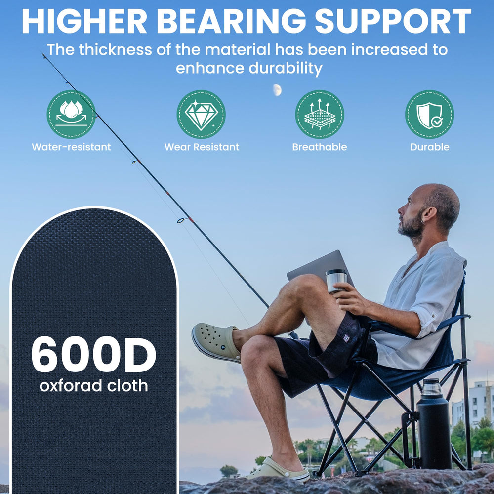 Geisoun chair in use at the beach shows portable design