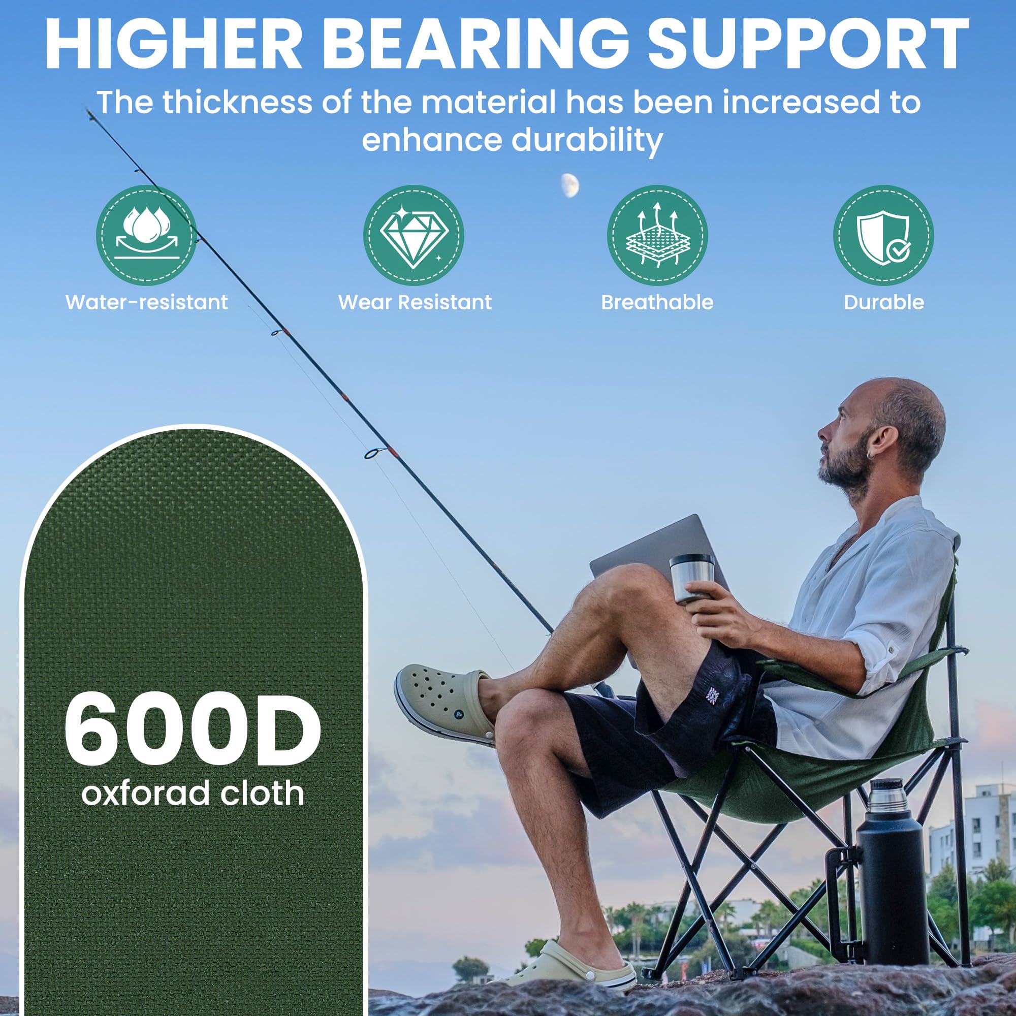 Geisoun compact chair dimensions ideal for car trunk storage.