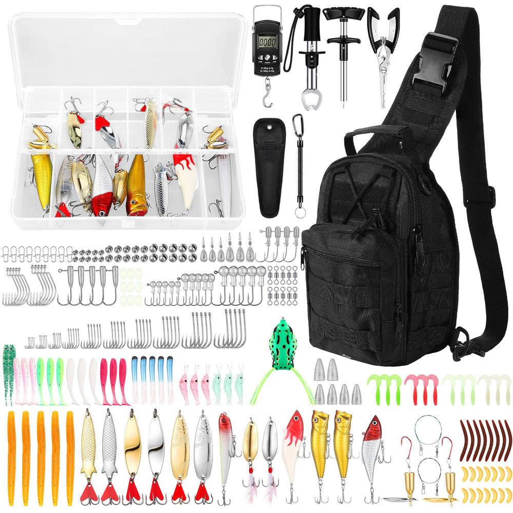 Gemscream 393-pcs fishing kit backpack keeps gear organized for quick trips