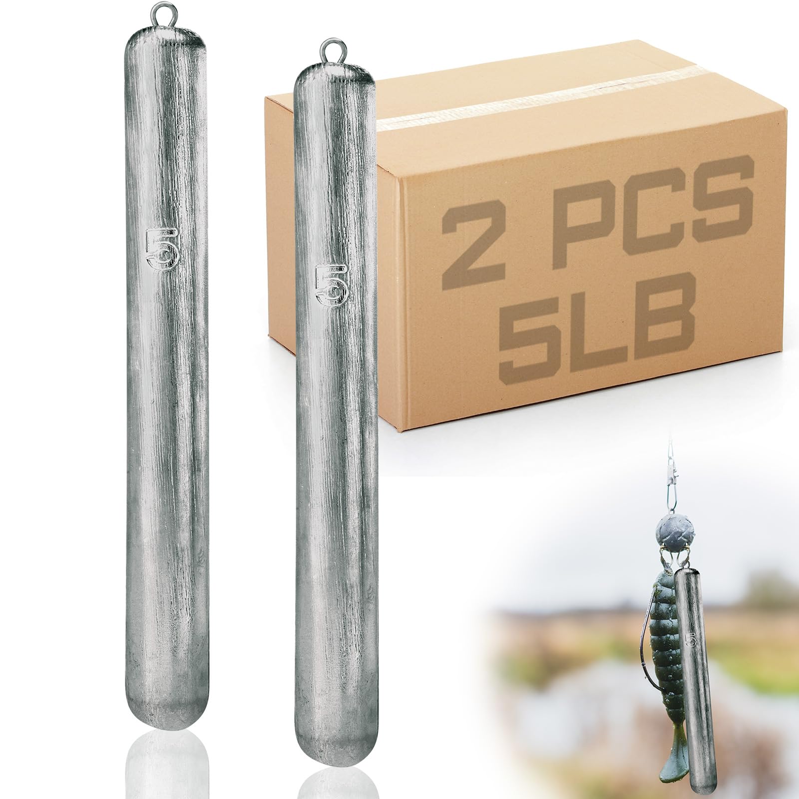 Gemscream deep drop weight front view shows durable metal construction for stable sinking