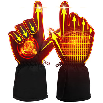 GEMSTONEGO heated gloves back view showing full-hand warmth capability for winter sports