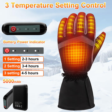 GemstoneGO heated gloves with 5000mAh battery for long-lasting warmth