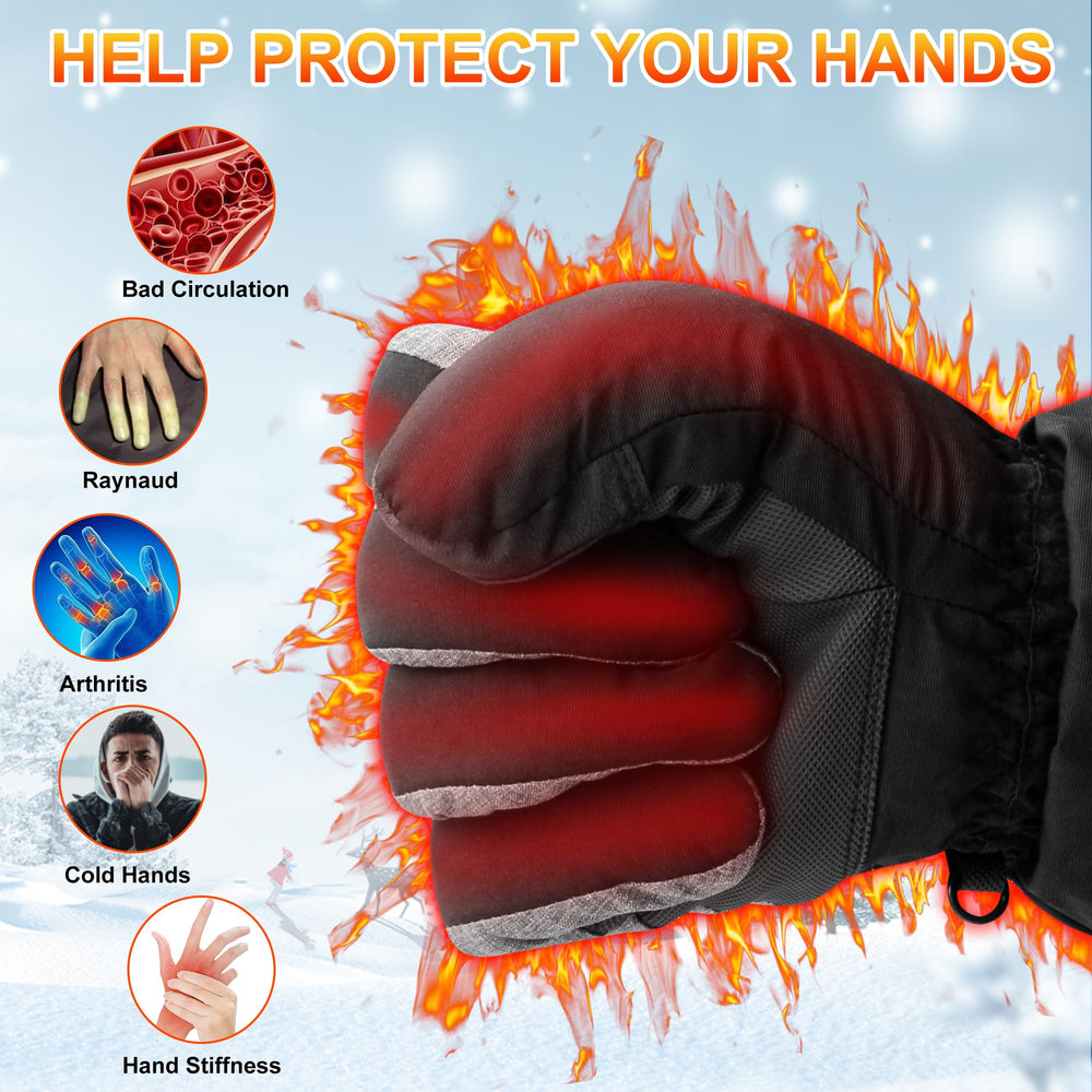 GemstoneGO heated gloves reflective strips for night visibility