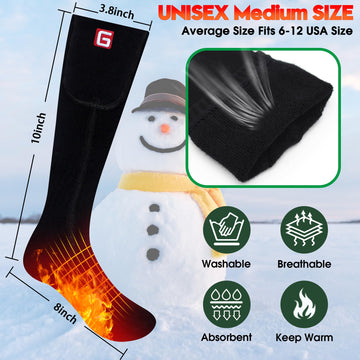 GemstoneGO heated socks control panel shows 3 heat levels for customizable comfort.