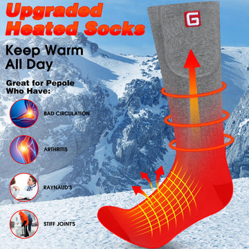 GEMSTONEGO heated socks heat within 30 seconds for rapid warmth