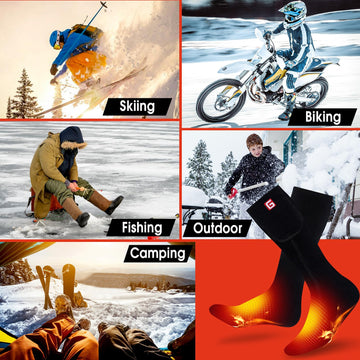GemstoneGO heated socks soft insulated material provides quick drying warmth.