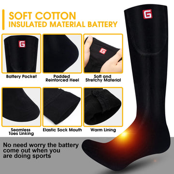 GemstoneGO heated socks teen model wearing in winter, showcasing comfortable fit.