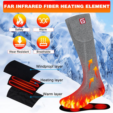 GEMSTONEGO heated socks in winter outdoor activity setting