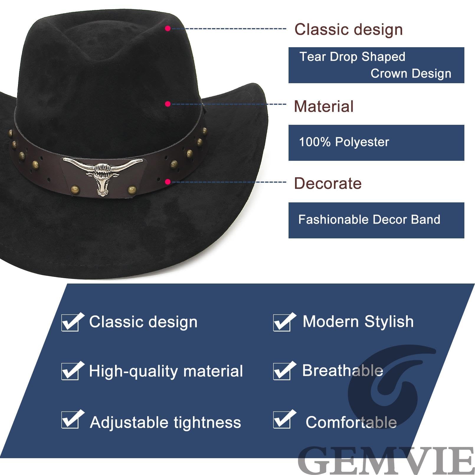Classic western design with decorative band