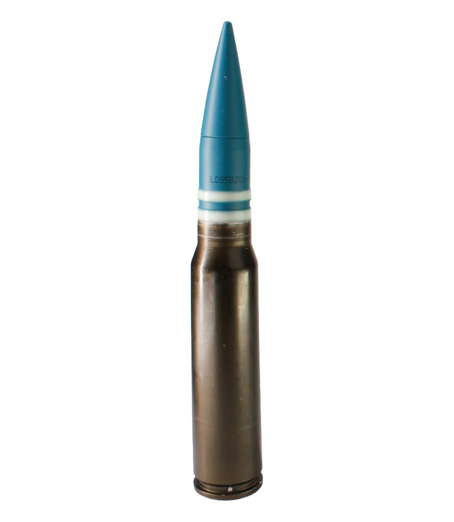 General Dynamics A-10 Warthog 30mm dummy round display with glossy finish for museum-quality decor