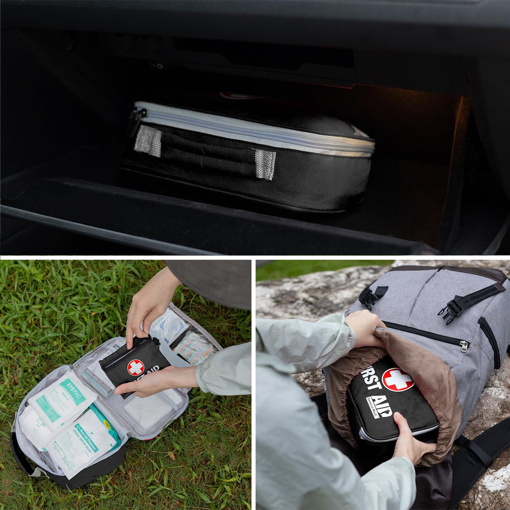 General Medi emergency blanket inside kit, lightweight warmth for unexpected situations.