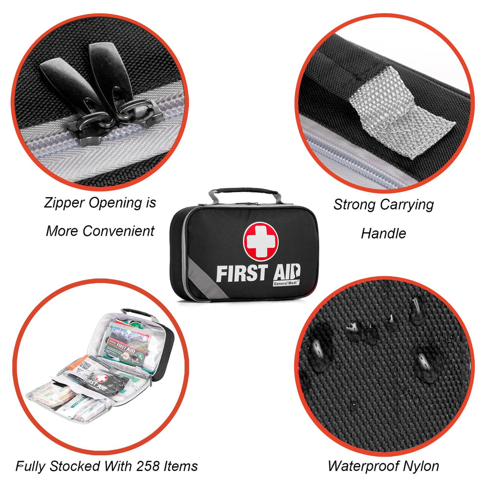 General Medi ice pack included, ideal for soothing strains and minor injuries.