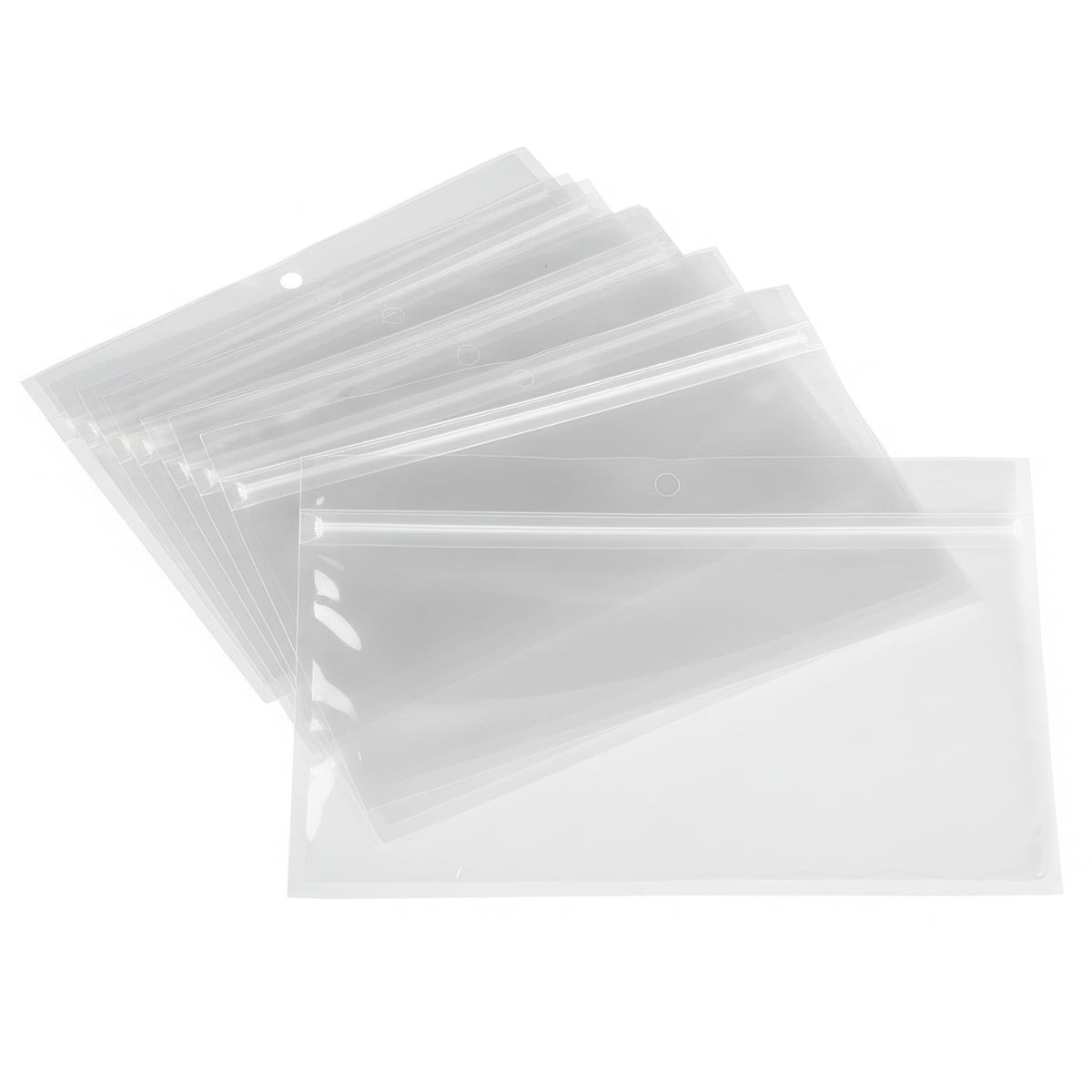 Generic 100-pack soft plastic baits bags with crystal-clear visibility for quick lure checks.