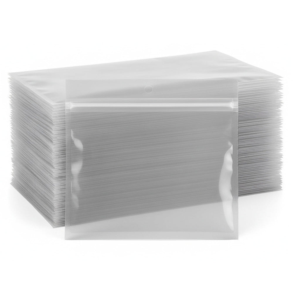 Generic 100-pack soft plastic baits bags with heavy-duty construction for rugged fishing days.