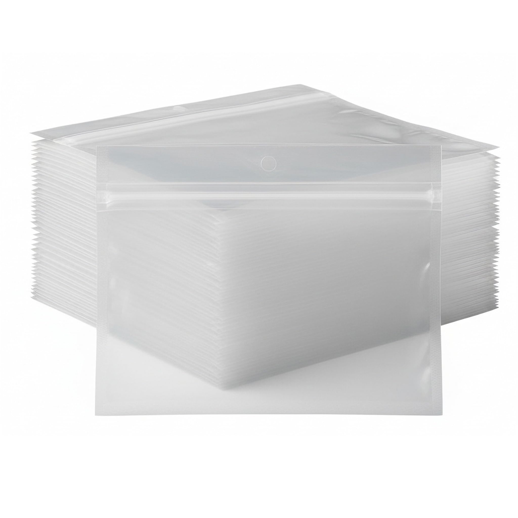 Generic 100pack 6x4 soft plastic bait bags with clear zipper for quick lure identification.
